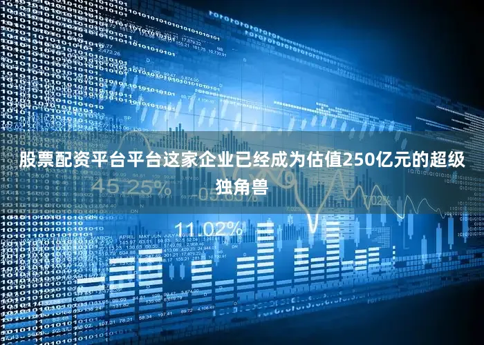 股票配资平台平台这家企业已经成为估值250亿元的超级独角兽